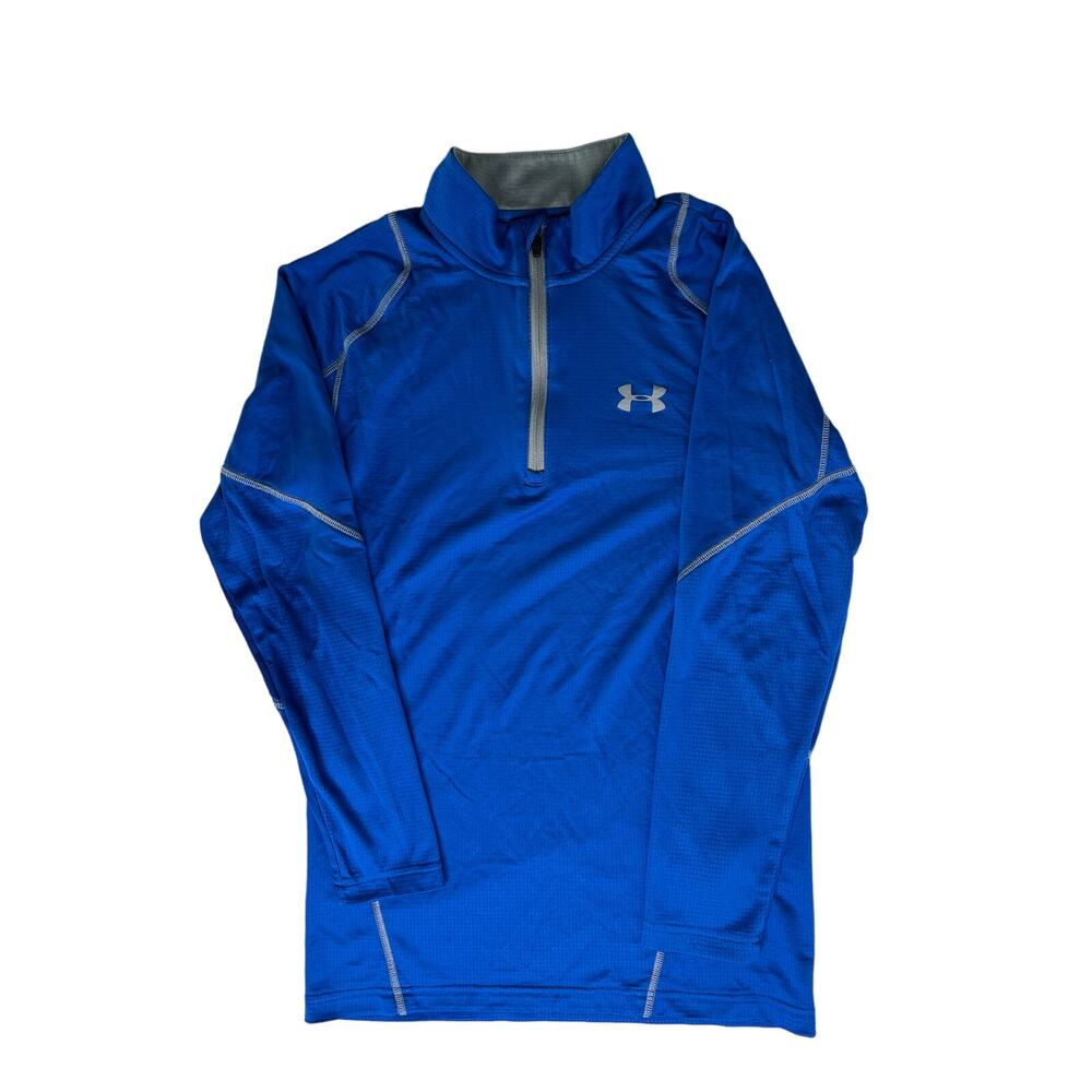 1-75 UNDER ARMOUR Men's Top 1/4 Zip Cold Gear Fitted Blue Small